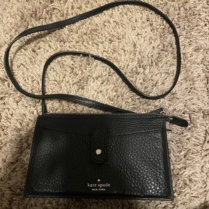 Kate Spade black crossbody wallet